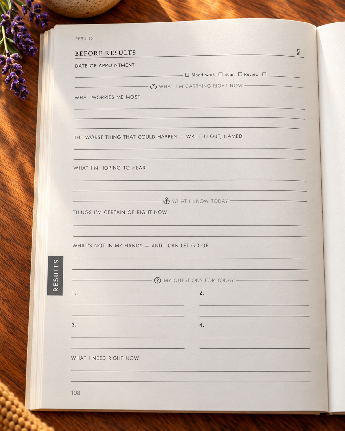 Before Results page