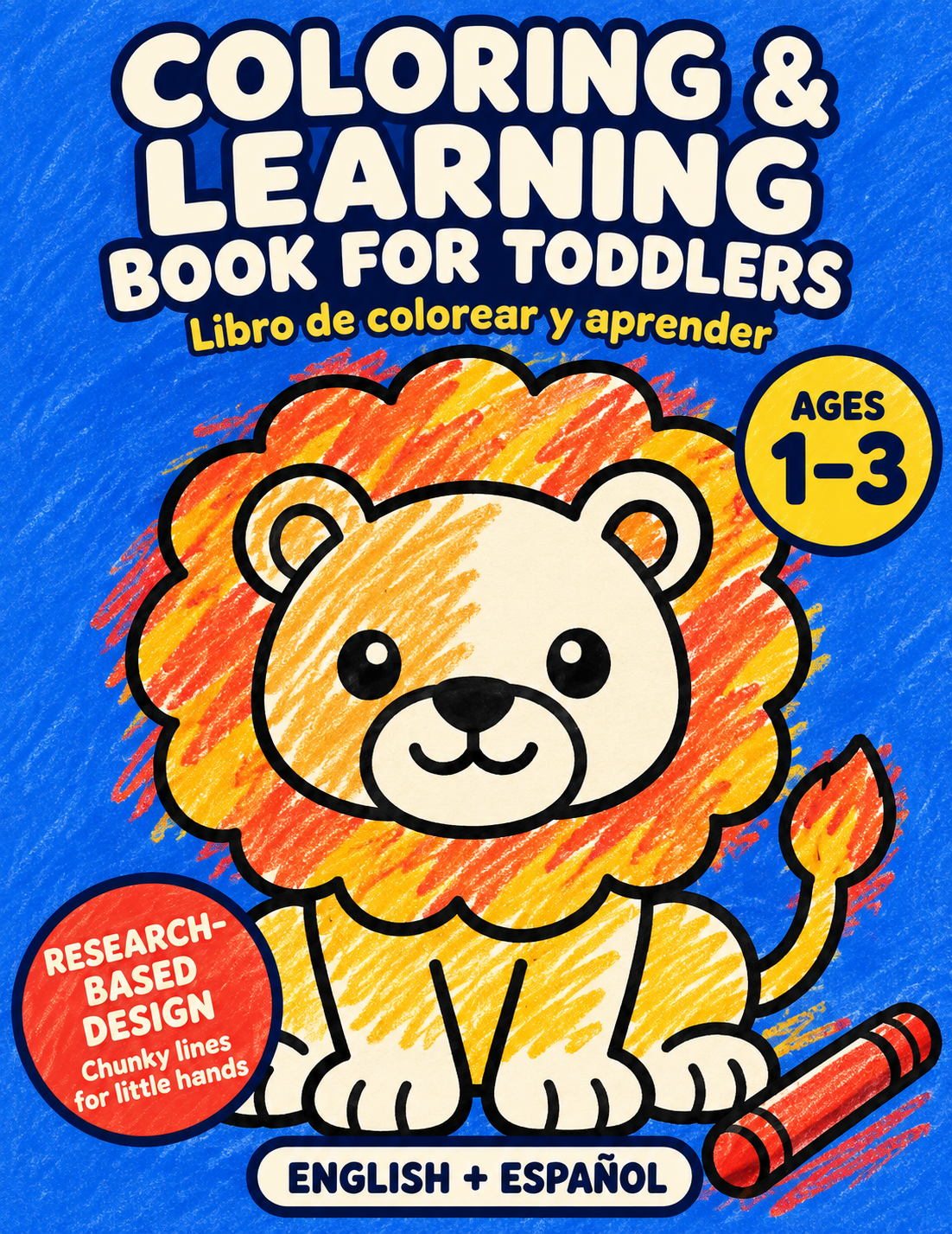 Coloring & Learning Book for Toddlers 1–3 cover