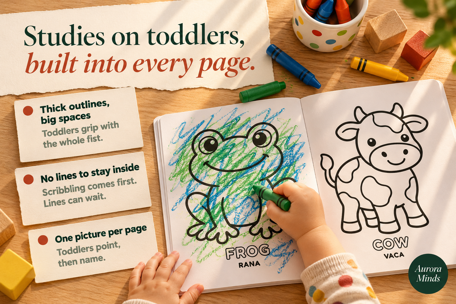 Simple bold coloring illustrations